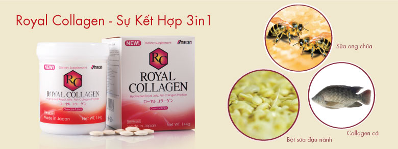Royal Collagen - Sản phẩm làm đẹp da kết hợp 3 trong 1